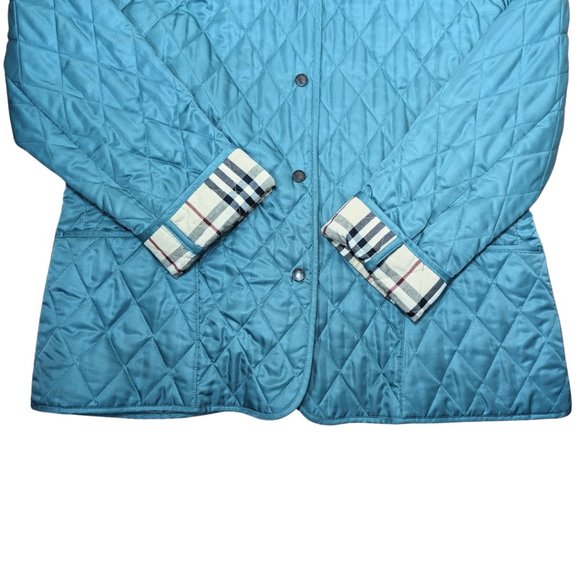Burberry Women's XL 'Constance' Green Quilted Button Front Jacket - Picture 8 of 15